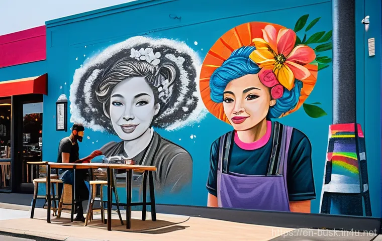 거리공연 프로모션 전략 - A charismatic street dancer, dressed in a fashionable tracksuit and athletic shoes, performs an ener...