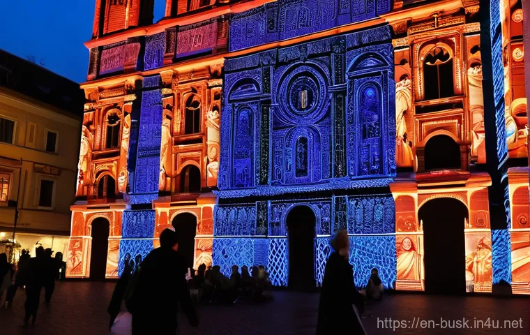 거리공연과 퍼포먼스 아트 - **Interactive Light Playground:** A vibrant and dynamic interactive art installation lights up a mod...