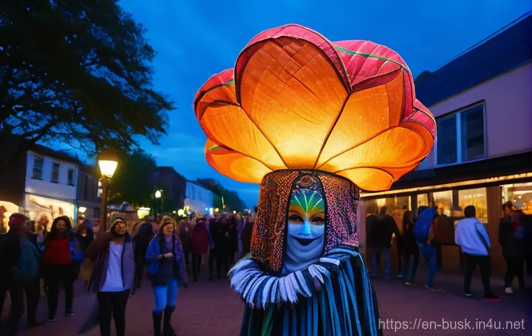 거리공연과 환경 보호 - **Prompt:** A diverse group of three street performers (one female in her early 30s, two males in th...