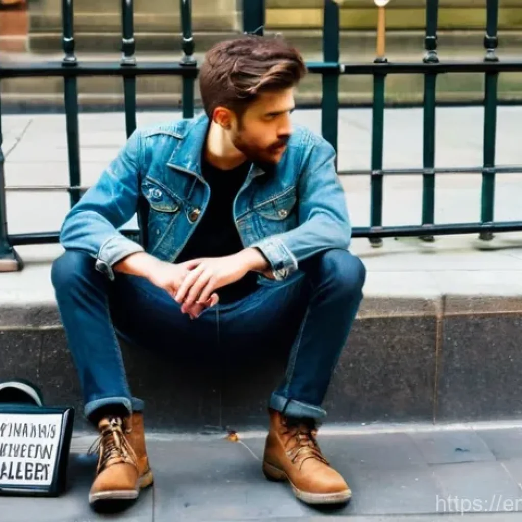 거리공연 관련법 - **Prompt:** A gritty, photo-realistic image of a male street musician in his late 20s, with short, s...